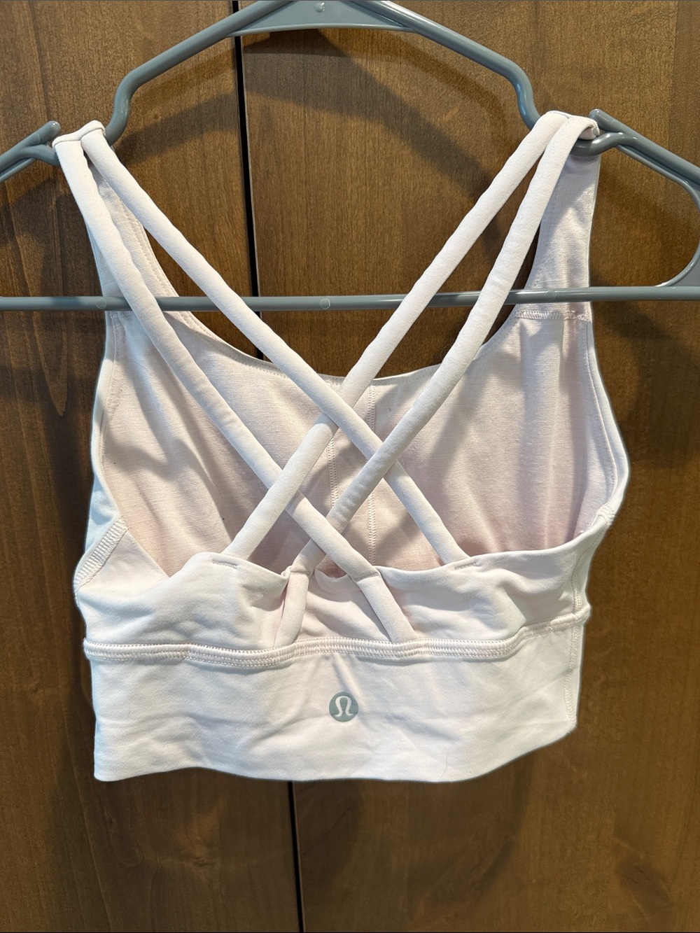 lululemon athletica Energy Pale Pink Crisscross Back Sports Bra